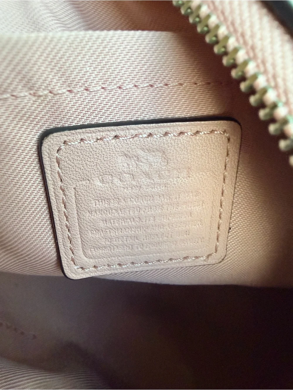 Coach pebbled leather